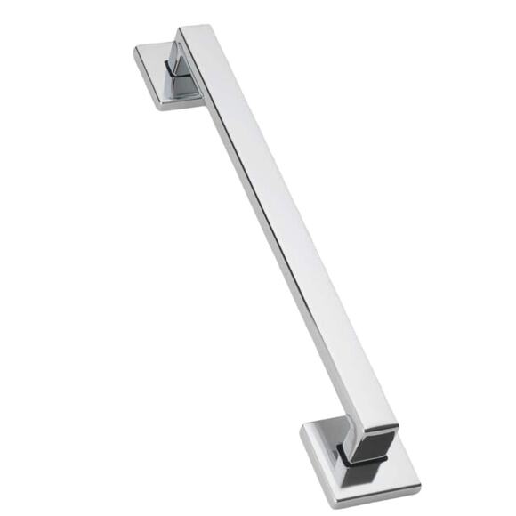 Glacier Bay 16 in. Soft Square Style Grab Bar Chrome - Picture 1 of 4